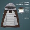 imageCREATMO US Womens Warm Vest Outerwear Thick Padded Puffer Sleeveless Vest With Detachable HoodCoffee