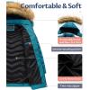 imageCREATMO US Womens Winter Hooded Coat Waterproof Warm Long Puffer Jacket ParkaAcid Blue