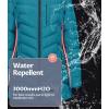 imageCREATMO US Womens Winter Hooded Coat Waterproof Warm Long Puffer Jacket ParkaAcid Blue