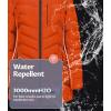 imageCREATMO US Womens Winter Hooded Coat Waterproof Warm Long Puffer Jacket ParkaOrange