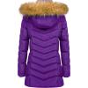 imageCREATMO US Womens Winter Hooded Coat Waterproof Warm Long Puffer Jacket ParkaPurple