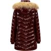 imageCREATMO US Womens Winter Hooded Coat Waterproof Warm Long Puffer Jacket ParkaShine Burgundy