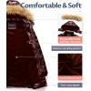 imageCREATMO US Womens Winter Hooded Coat Waterproof Warm Long Puffer Jacket ParkaShine Burgundy