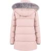 imageCREATMO US Womens Winter Snow Jacket Long Fur Puffer Coat With Removable Faux Fur TrimPink