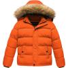 imageCREATMO US Boys Water Resistant Winter Coats Warm Fleece Lined Outwear Windbreaker Ski JacketOrange