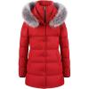 imageCREATMO US Womens Winter Snow Jacket Long Fur Puffer Coat With Removable Faux Fur TrimRed