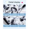 imageCREATMO US Boys Snow Bibs Kids Ski Pants Waterproof Insulated Winter OverallsBlack White