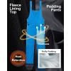 imageCREATMO US Boys Snow Bibs Kids Ski Pants Waterproof Insulated Winter OverallsBlue
