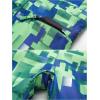 imageCREATMO US Boys Snow Bibs Kids Ski Pants Waterproof Insulated Winter OverallsGreen Printed