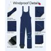 imageCREATMO US Boys Snow Bibs Kids Ski Pants Waterproof Insulated Winter OverallsNavy Blue