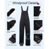 imageCREATMO US Girls Snow Bibs Kids Ski Pants Waterproof Insulated Winter OverallsBlack