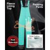 imageCREATMO US Girls Snow Bibs Kids Ski Pants Waterproof Insulated Winter OverallsGreen