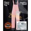 imageCREATMO US Girls Snow Bibs Kids Ski Pants Waterproof Insulated Winter OverallsPink