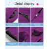 imageCREATMO US Girls Snow Bibs Kids Ski Pants Waterproof Insulated Winter OverallsPurple