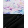 imageCREATMO US Girls Snow Bibs Kids Ski Pants Waterproof Insulated Winter OverallsPurple Printed