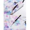 imageCREATMO US Girls Snow Bibs Kids Ski Pants Waterproof Insulated Winter OverallsPurple Printed