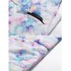 imageCREATMO US Girls Snow Bibs Kids Ski Pants Waterproof Insulated Winter OverallsPurple Printed