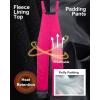 imageCREATMO US Girls Snow Bibs Kids Ski Pants Waterproof Insulated Winter OverallsRose Red