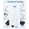imageCREATMO US Girls Snow Bibs Kids Ski Pants Waterproof Insulated Winter OverallsWhite