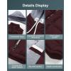 imageCREATMO US Mens Outdoor Winter Vest Outerwear Removable Hooded Padded Puffer Sleeveless VestBurgundy