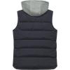 imageCREATMO US Mens Outdoor Winter Vest Outerwear Removable Hooded Padded Puffer Sleeveless VestDark Grey