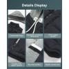imageCREATMO US Mens Outdoor Winter Vest Outerwear Removable Hooded Padded Puffer Sleeveless VestDark Grey