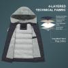 imageCREATMO US Mens Outdoor Winter Vest Outerwear Removable Hooded Padded Puffer Sleeveless VestDark Grey
