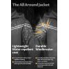 imageCREATMO US Mens Packable Waterproof Running Rain Coats Reflective Cycling Jacket Windbreaker With Removable HoodSilvery Gray