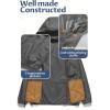 imageCREATMO US Mens Packable Waterproof Running Rain Coats Reflective Cycling Jacket Windbreaker With Removable HoodSilvery Gray