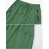 imageCREATMO US Mens Shorts Zipper Pocket Elastic Waist Stretch Summer Casual BeachDark Green