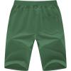 imageCREATMO US Mens Shorts Zipper Pocket Elastic Waist Stretch Summer Casual BeachDark Green