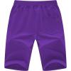 imageCREATMO US Mens Shorts Zipper Pocket Elastic Waist Stretch Summer Casual BeachDark Purple