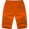 imageCREATMO US Mens Shorts Zipper Pocket Elastic Waist Stretch Summer Casual BeachOrange