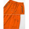 imageCREATMO US Mens Shorts Zipper Pocket Elastic Waist Stretch Summer Casual BeachOrange