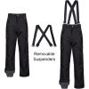imageCREATMO US Mens Snow Pants Ski Bibs Waterproof Insulated Winter Snowboard CargoBlack