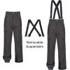 imageCREATMO US Mens Snow Pants Ski Bibs Waterproof Insulated Winter Snowboard CargoGrey