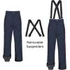 imageCREATMO US Mens Snow Pants Ski Bibs Waterproof Insulated Winter Snowboard CargoNavy Blue
