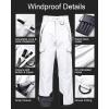 imageCREATMO US Mens Snow Pants Ski Bibs Waterproof Insulated Winter Snowboard CargoWhite