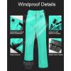 imageCREATMO US Womens Snow Pants Ski Bibs Waterproof Insulated Winter SnowboardGreen