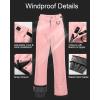 imageCREATMO US Womens Snow Pants Ski Bibs Waterproof Insulated Winter SnowboardPink