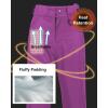 imageCREATMO US Womens Snow Pants Ski Bibs Waterproof Insulated Winter SnowboardPurple