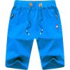 imageCREATMO US Mens Shorts Zipper Pocket Elastic Waist Stretch Summer Casual BeachBlue