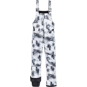 imageCREATMO US Boys Snow Bibs Kids Ski Pants Waterproof Insulated Winter OverallsBlack White