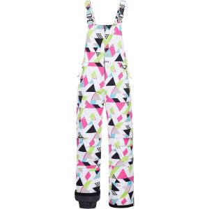 imageCREATMO US Girls Snow Bibs Kids Ski Pants Waterproof Insulated Winter OverallsGeometry
