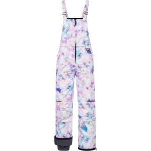 imageCREATMO US Girls Snow Bibs Kids Ski Pants Waterproof Insulated Winter OverallsPurple Printed