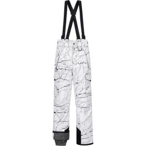 imageCREATMO US Mens Snow Pants Ski Bibs Waterproof Insulated Winter Snowboard CargoLine Printed
