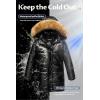 imageCREATMO US Girls Winter Fleece Lined Long Parka Puffer Coat Thicken Ski Jacket With Fur Trim HoodShine Black