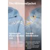imageCREATMO US Womens Packable Waterproof Running Rain Coat Reflective Cycling Jacket Windbreaker With Detachable HoodBlue
