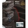 imageCREATMO US Womens Plus Size Warm Puffer Jacket Waterproof Fleece Lined Winter Coat with Removable HoodCoffee