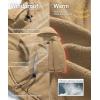 imageCREATMO US Womens Plus Size Warm Puffer Jacket Waterproof Fleece Lined Winter Coat with Removable HoodKhaki